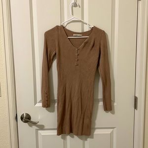 tan midi dress